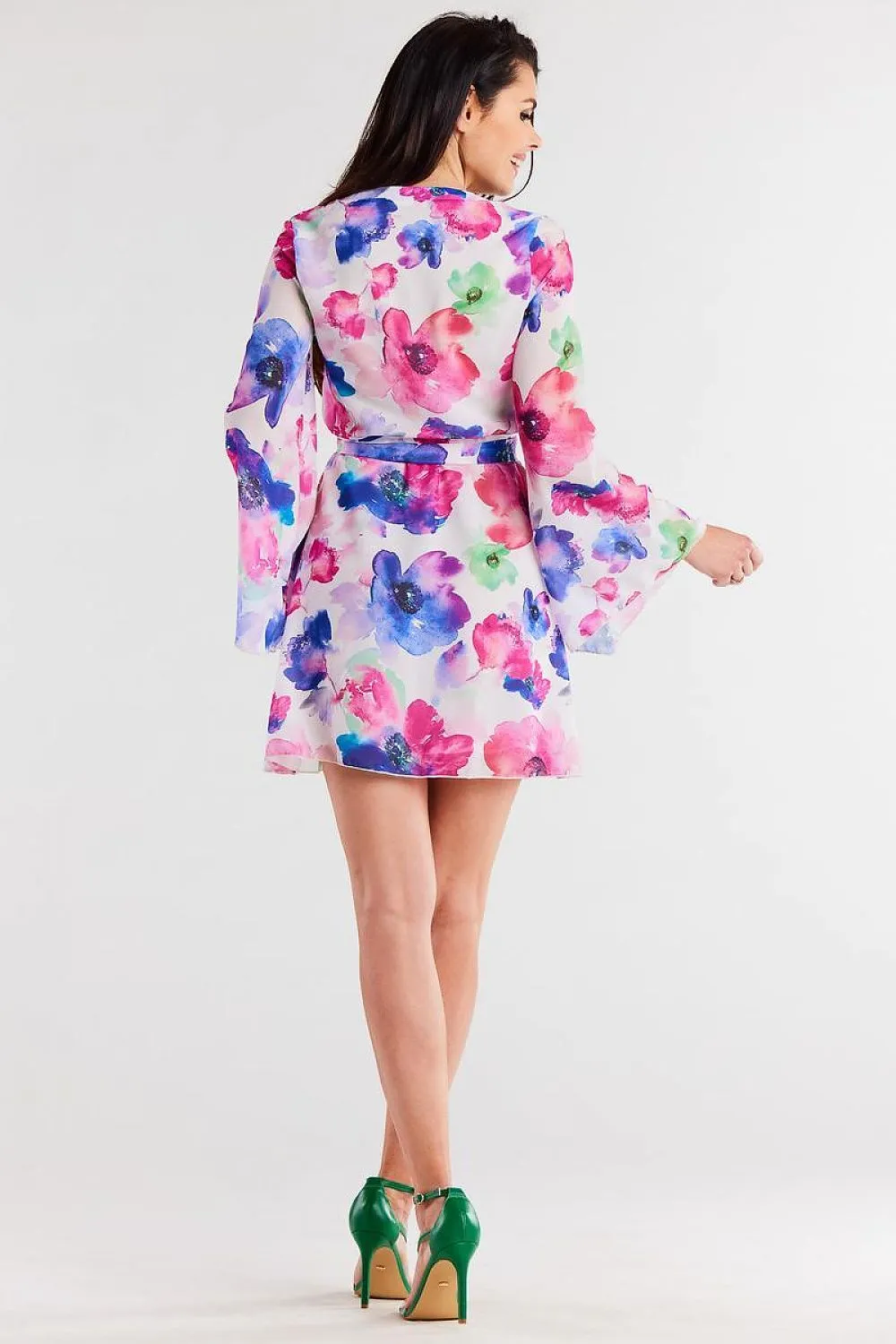 Chic Elastic Waist Kimono Dress
