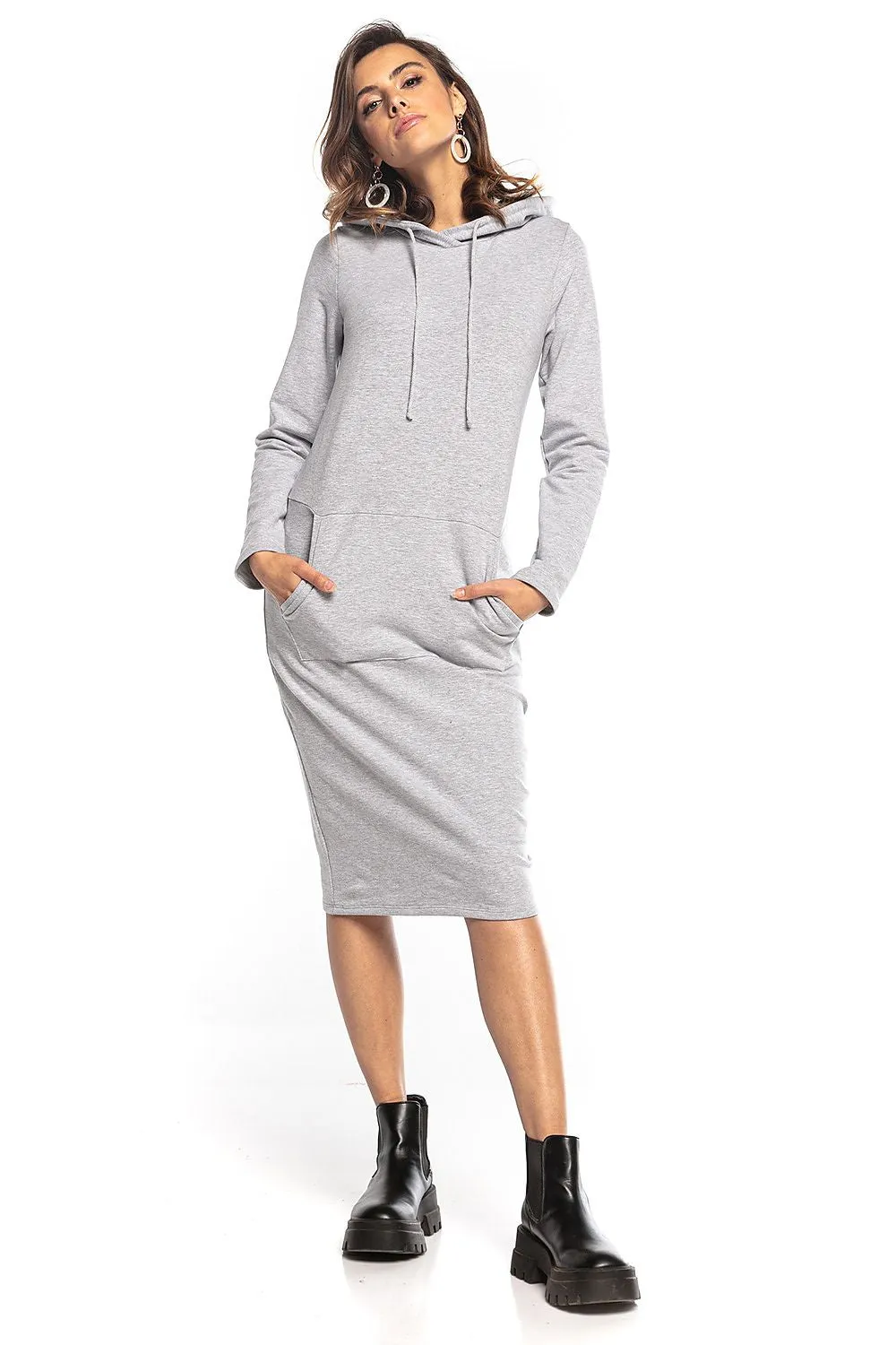 Chic Hooded Sweatshirt Dress