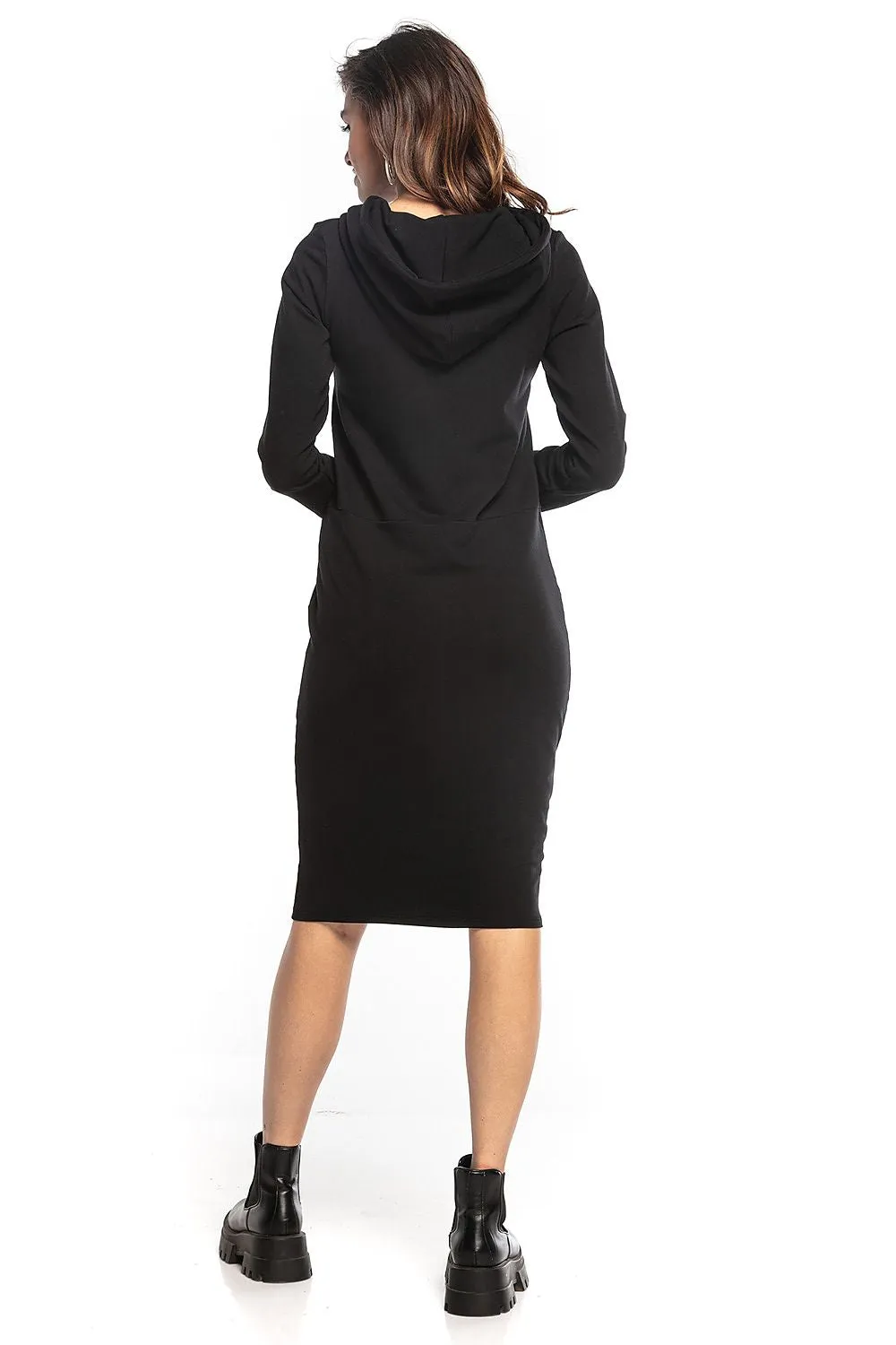 Chic Hooded Sweatshirt Dress