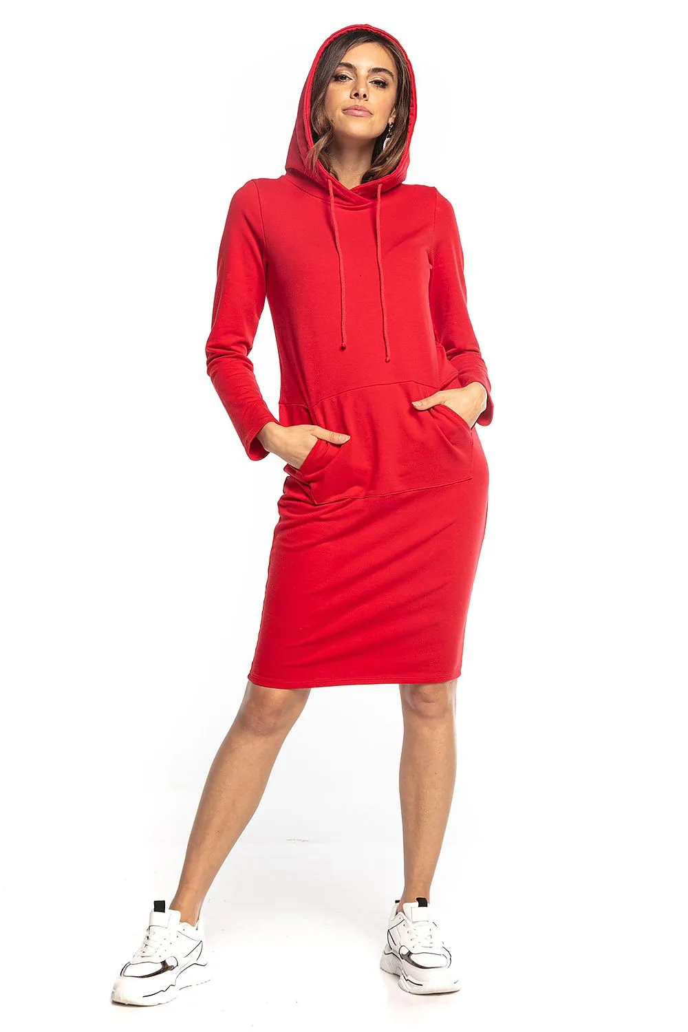 Chic Hooded Sweatshirt Dress