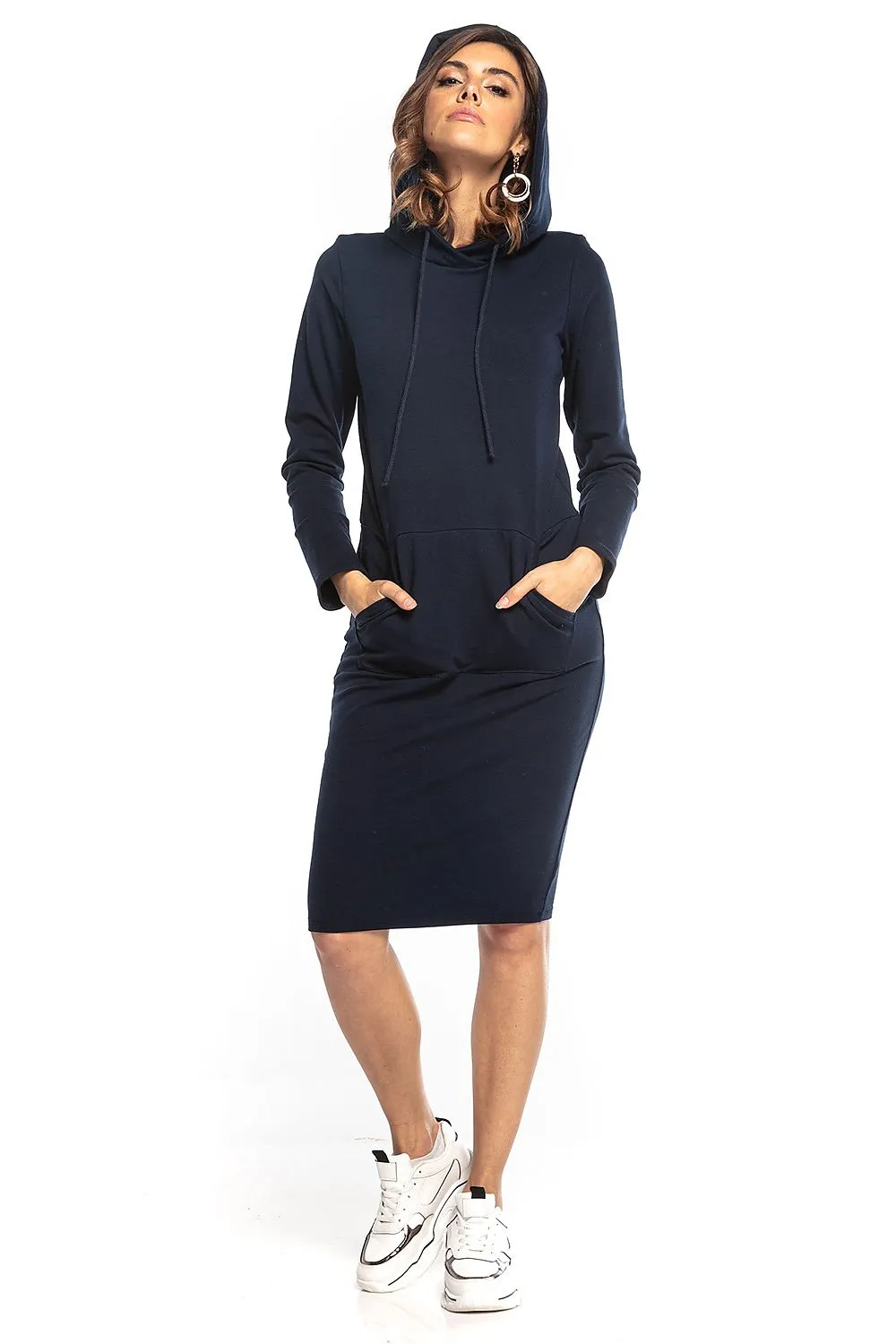 Chic Hooded Sweatshirt Dress