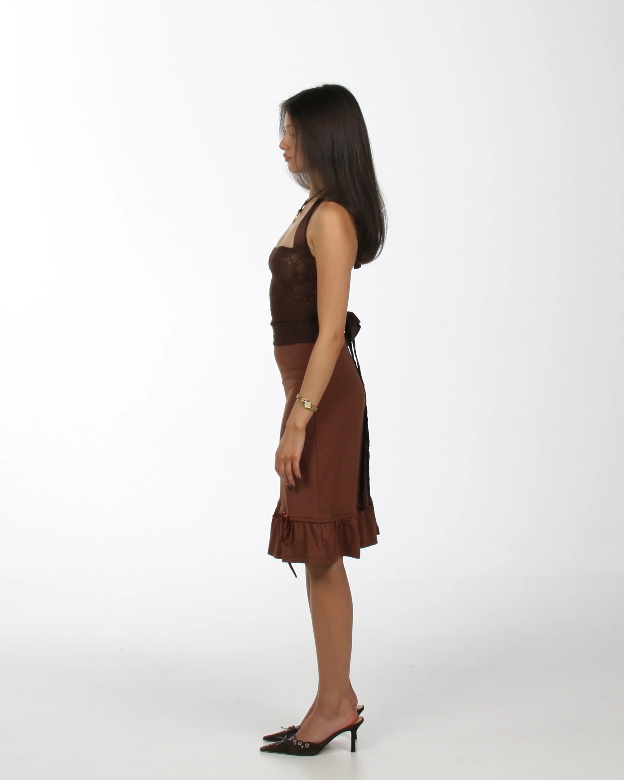 Choc Lace Halter