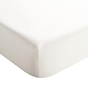 Christy Sateen Cotton Fitted Sheets 400TC – Ivory