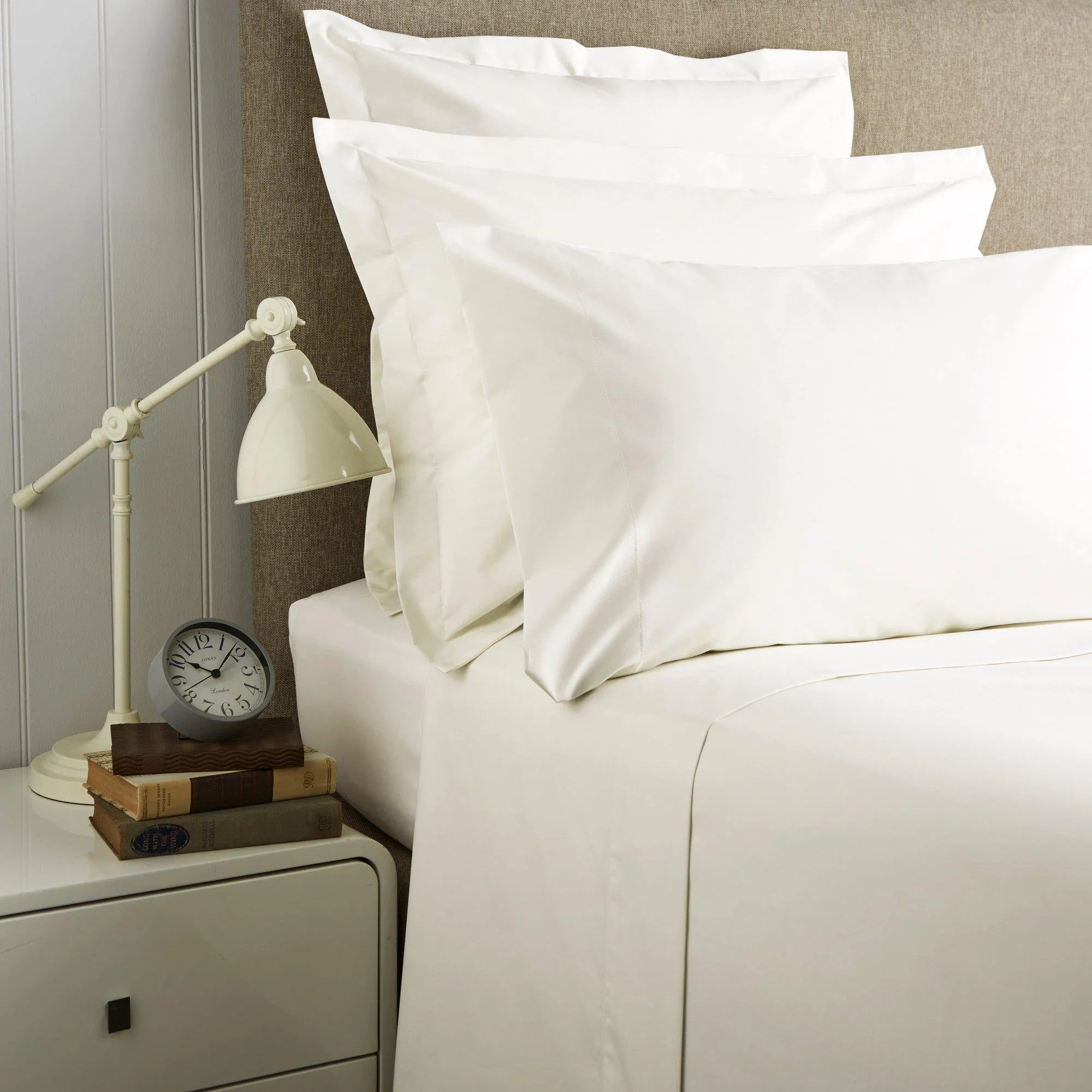 Christy Sateen Cotton Fitted Sheets 400TC – Ivory