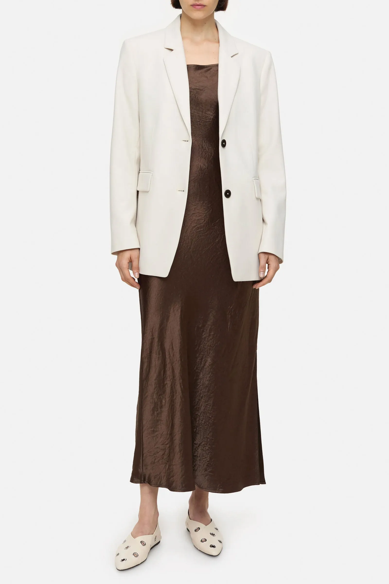 Closed Strap Dress in Cacao Brown