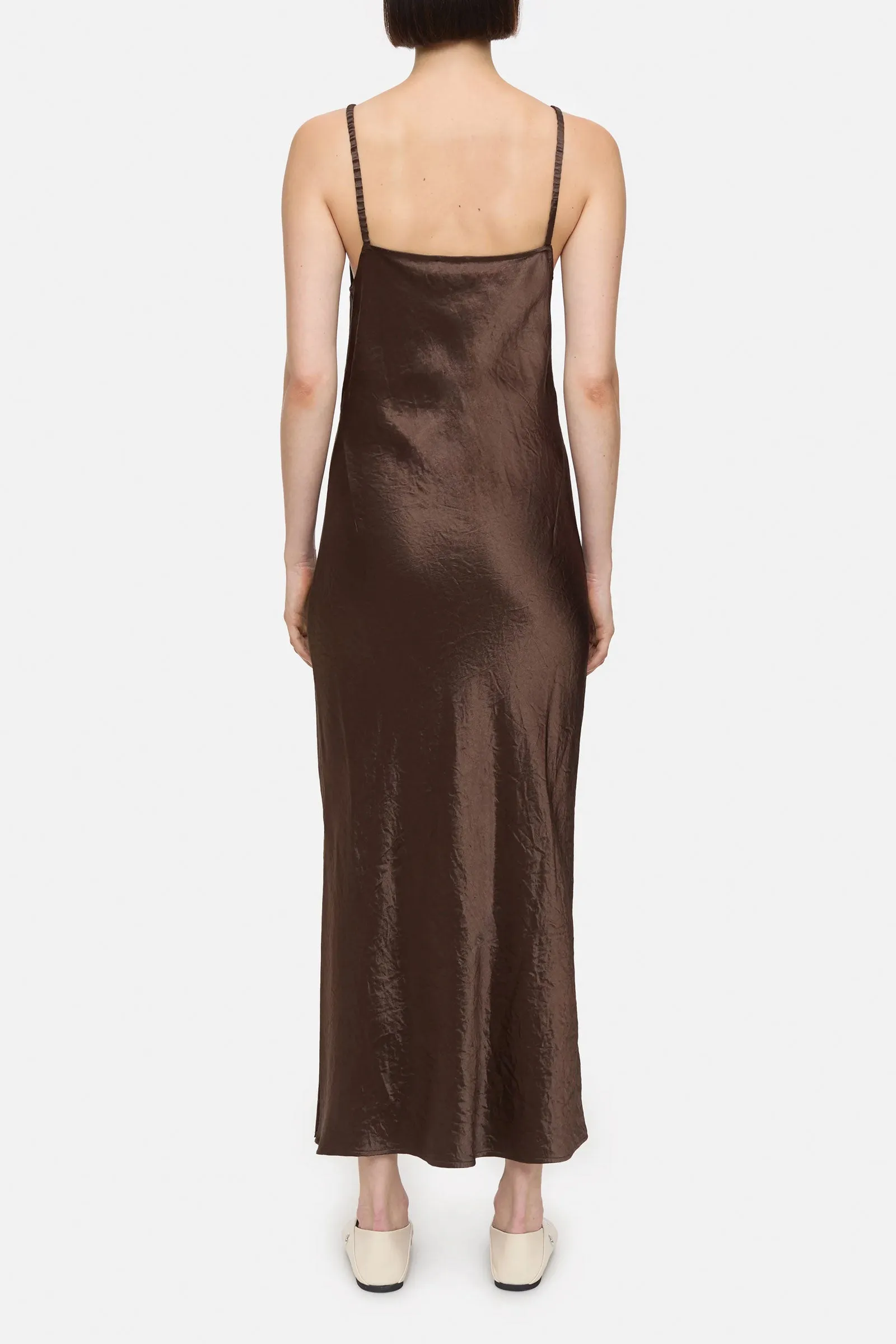 Closed Strap Dress in Cacao Brown