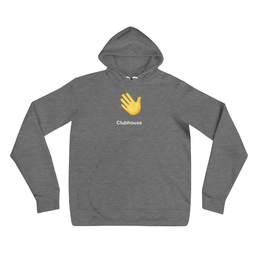 Clubhouse Hand Wave Logo - Tech Hoodie