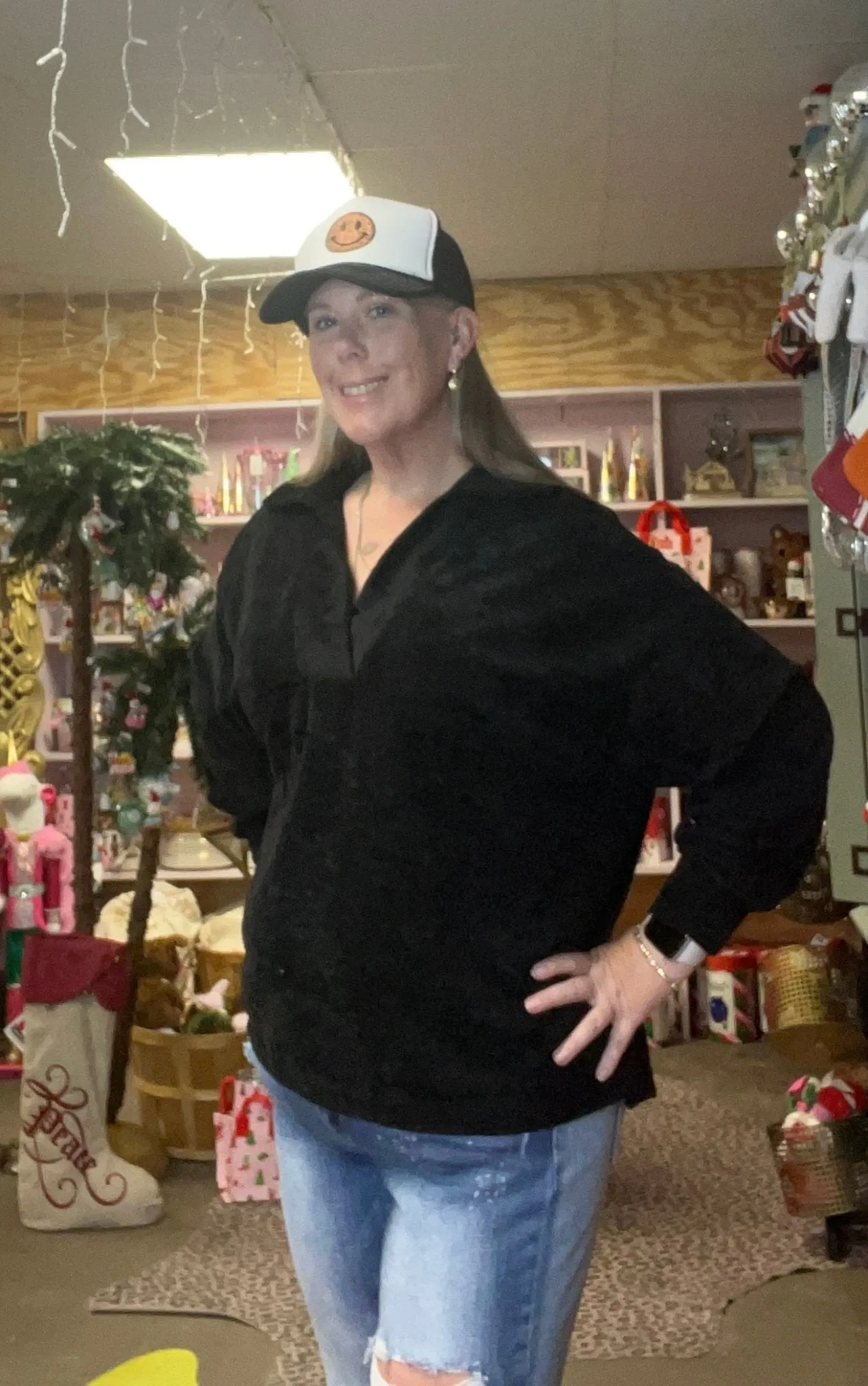 Comfy Black Oversized Sweater