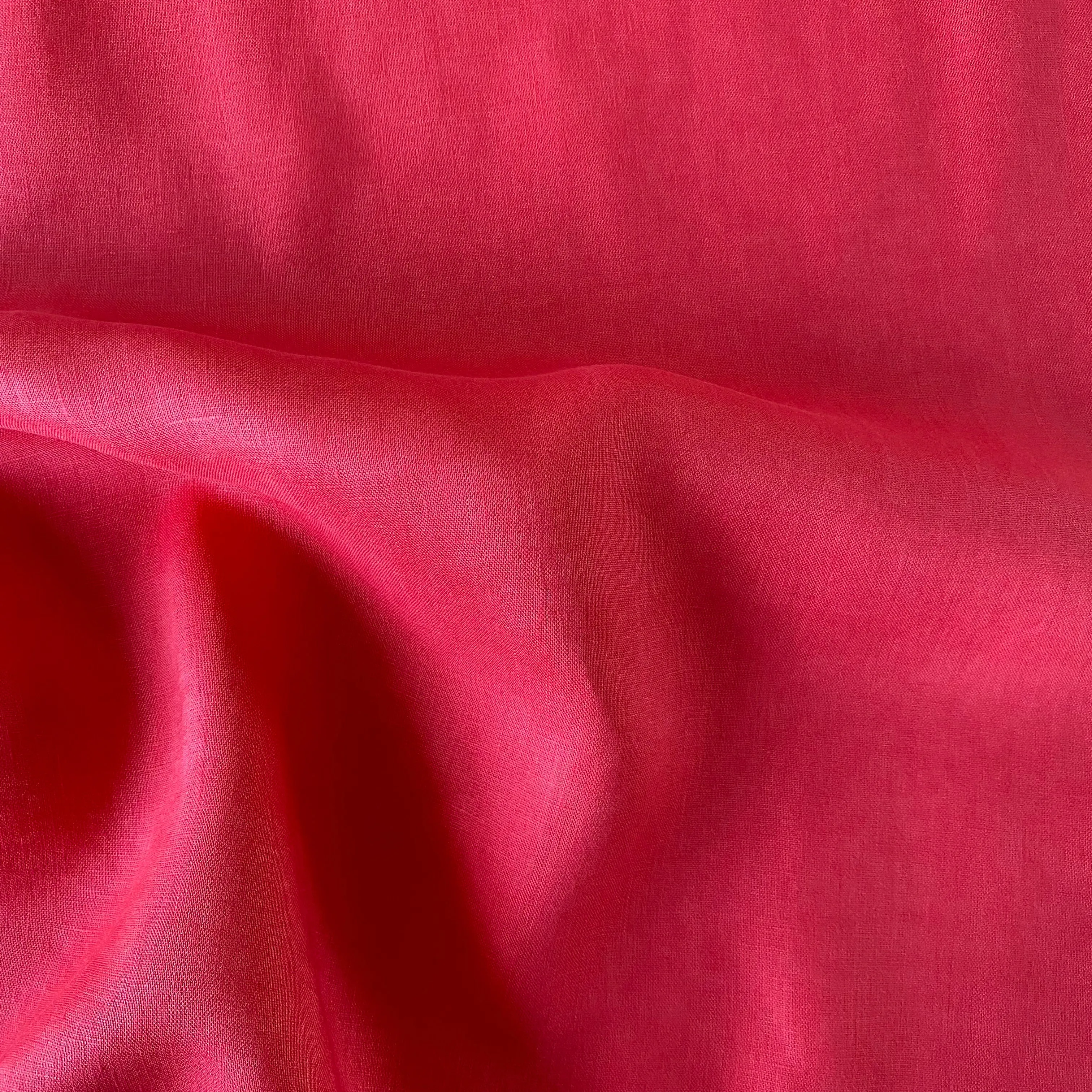 Coral Viscose Linen Blend