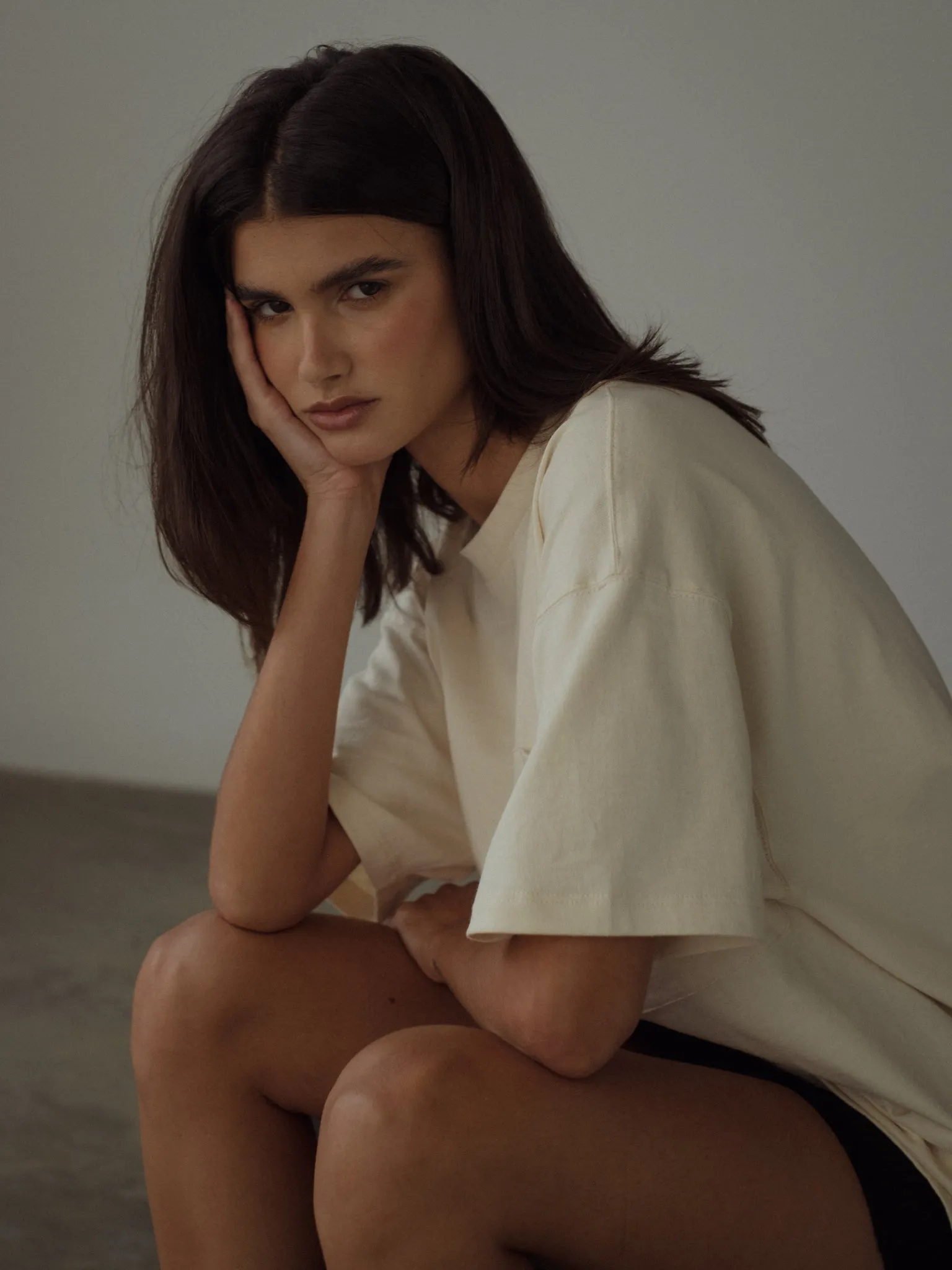 COTTON POCKET T-SHIRT - CREAMY