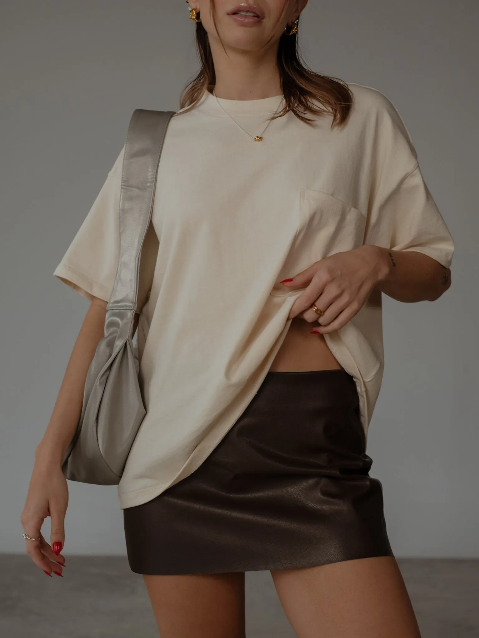 COTTON POCKET T-SHIRT - CREAMY