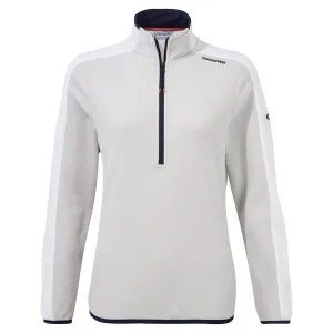 Craghoppers Women's Minerva Half Zip Lunar Grey/ Optic White