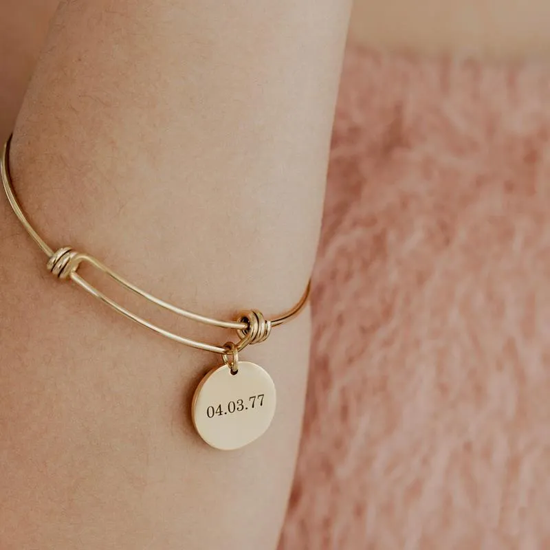 Custom Engraved New Design Stainless Steel Personalized Engraved Wire Bracelet For Women