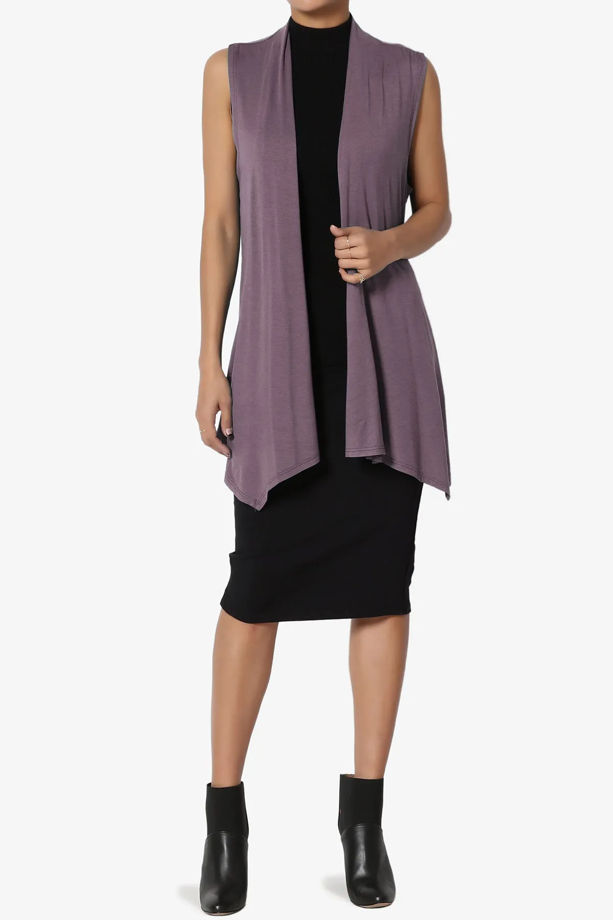 Danna Draped Jersey Vest