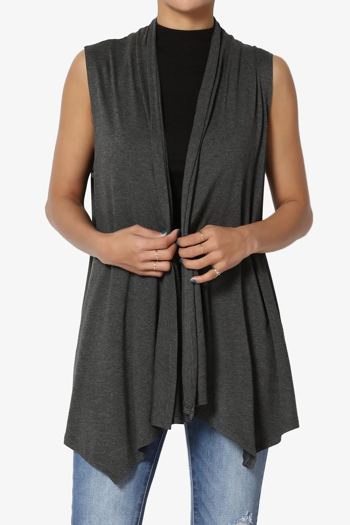 Danna Draped Jersey Vest