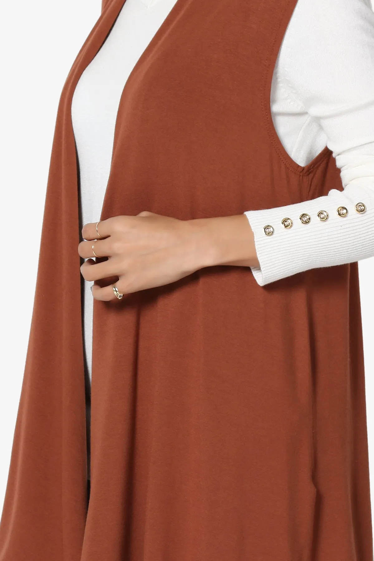 Danna Draped Jersey Vest