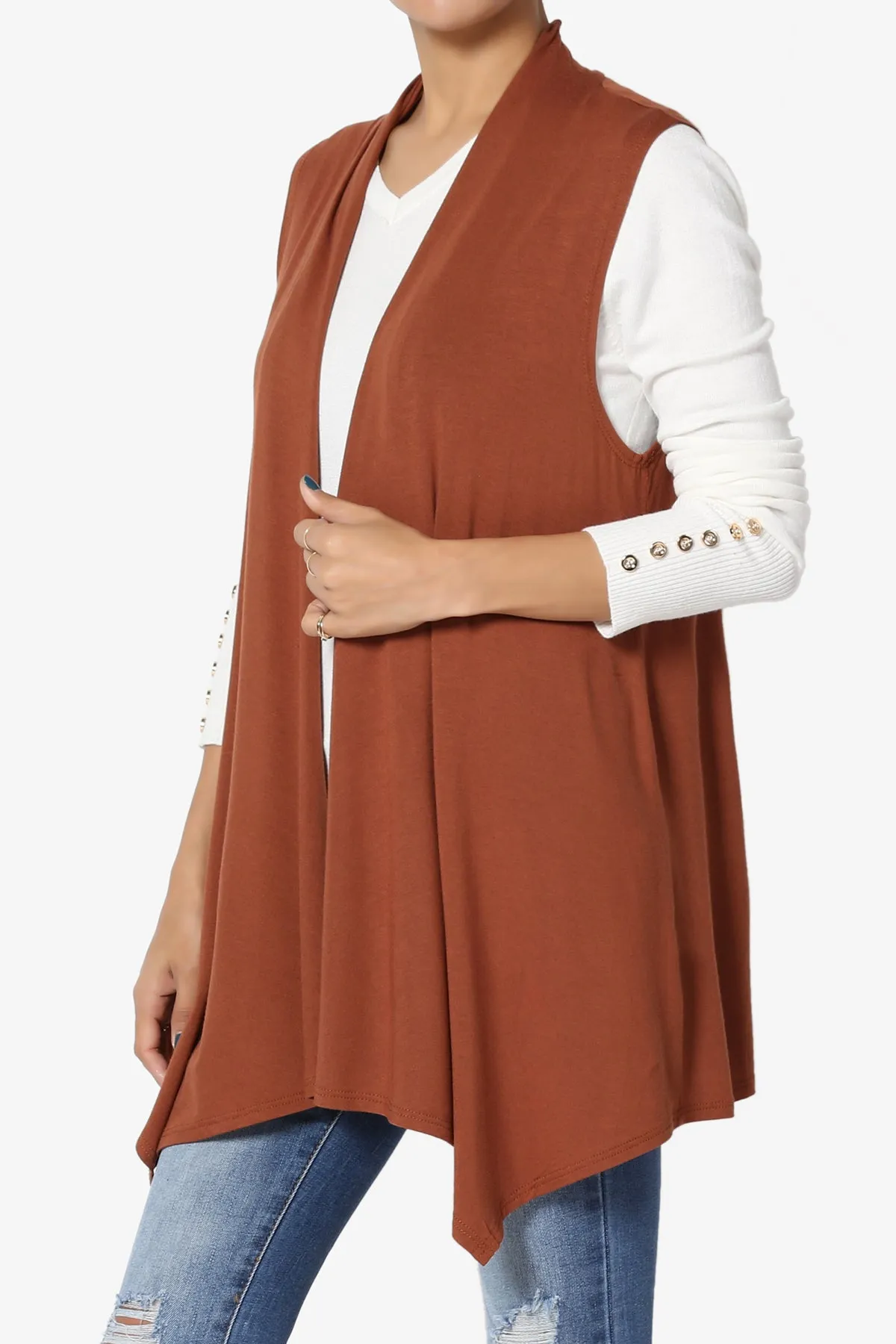 Danna Draped Jersey Vest