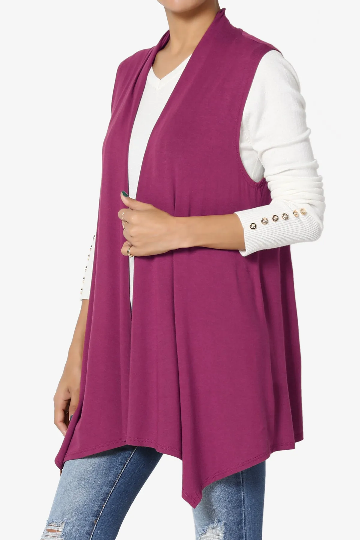 Danna Draped Jersey Vest