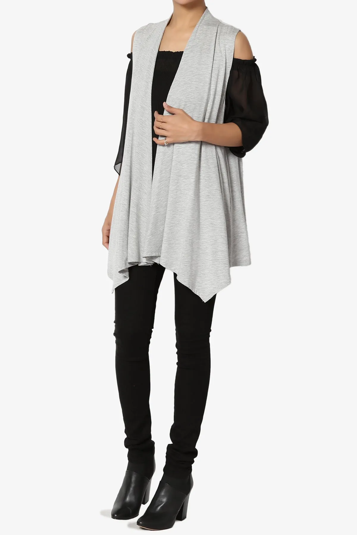 Danna Draped Jersey Vest