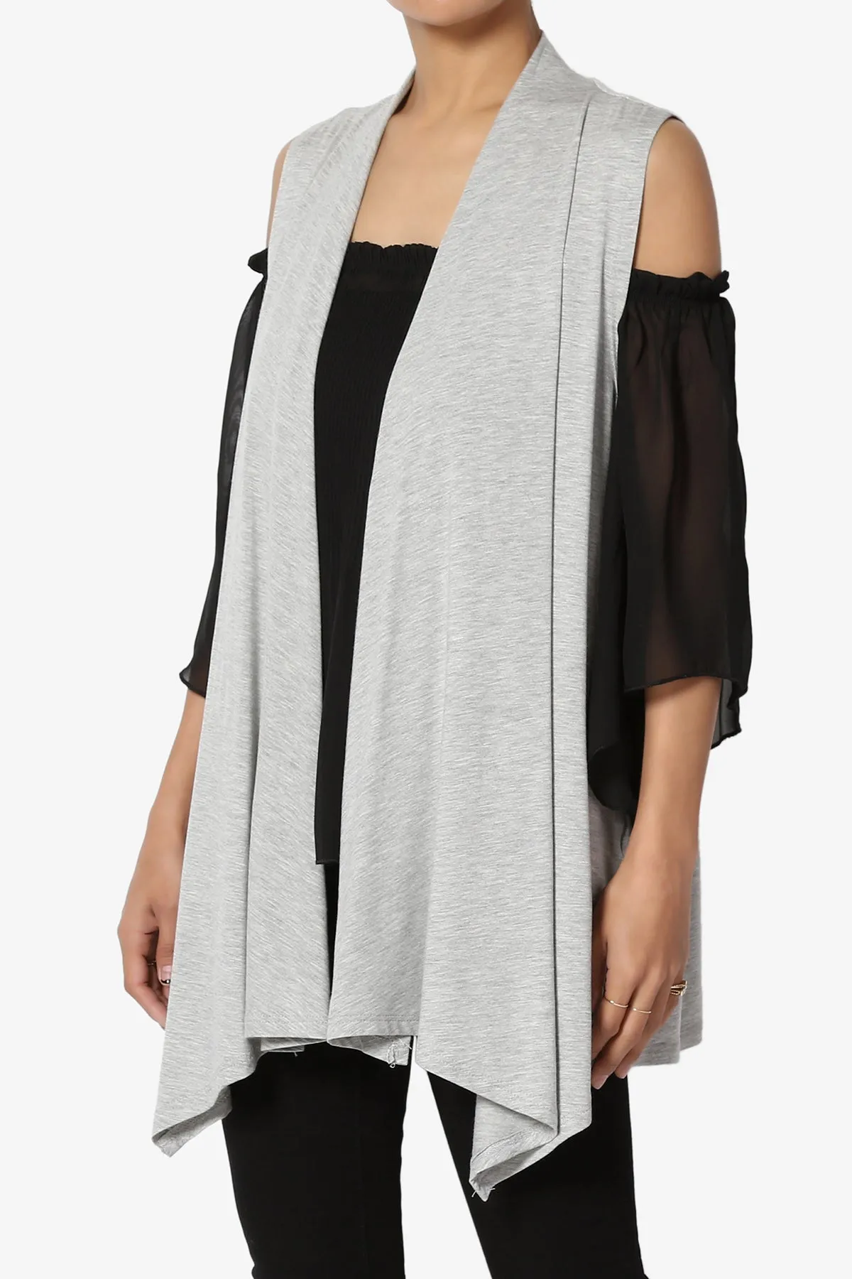 Danna Draped Jersey Vest