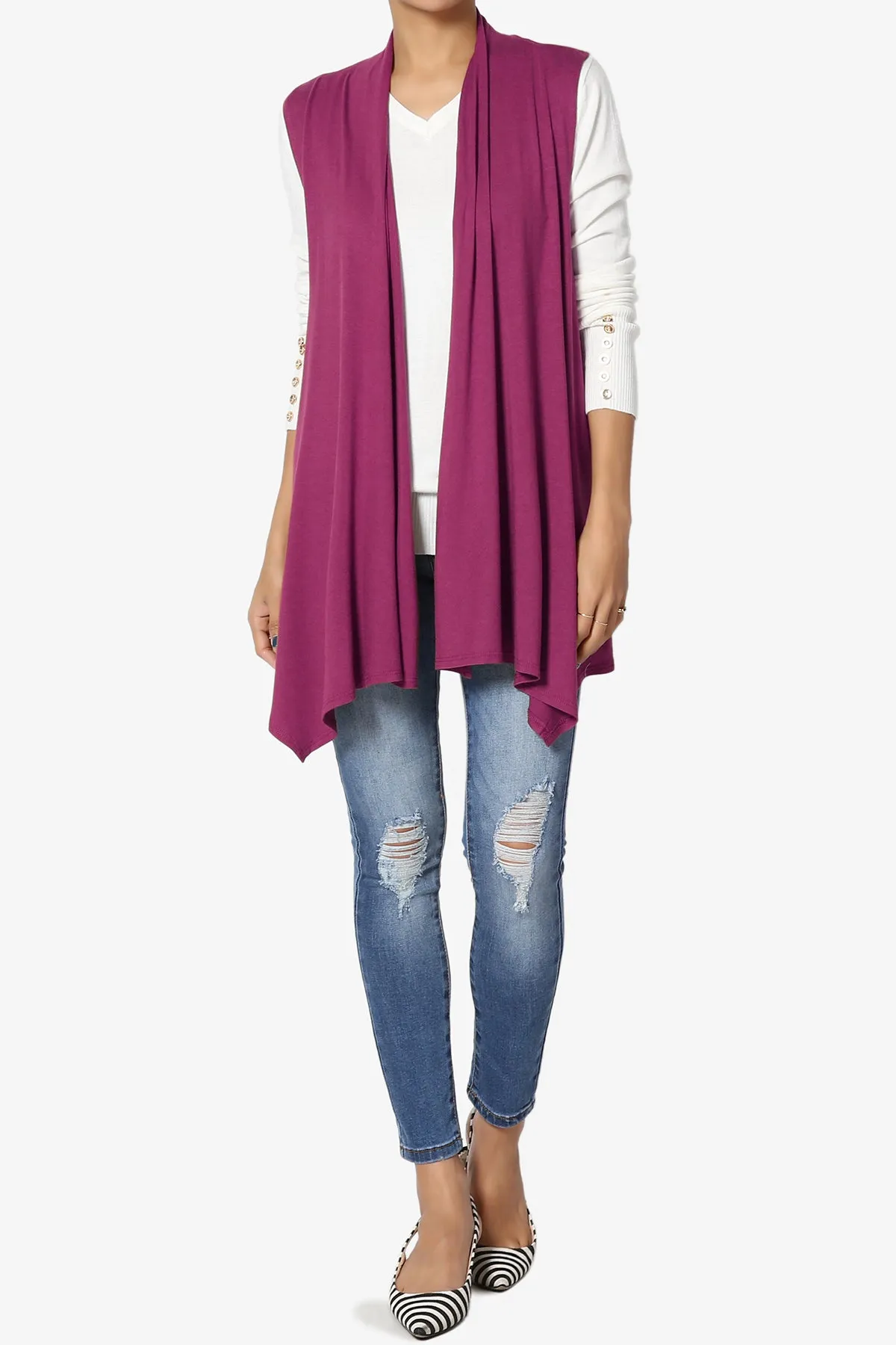 Danna Draped Jersey Vest
