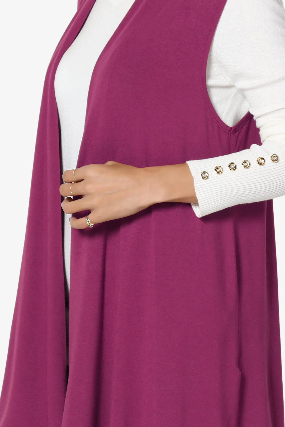 Danna Draped Jersey Vest