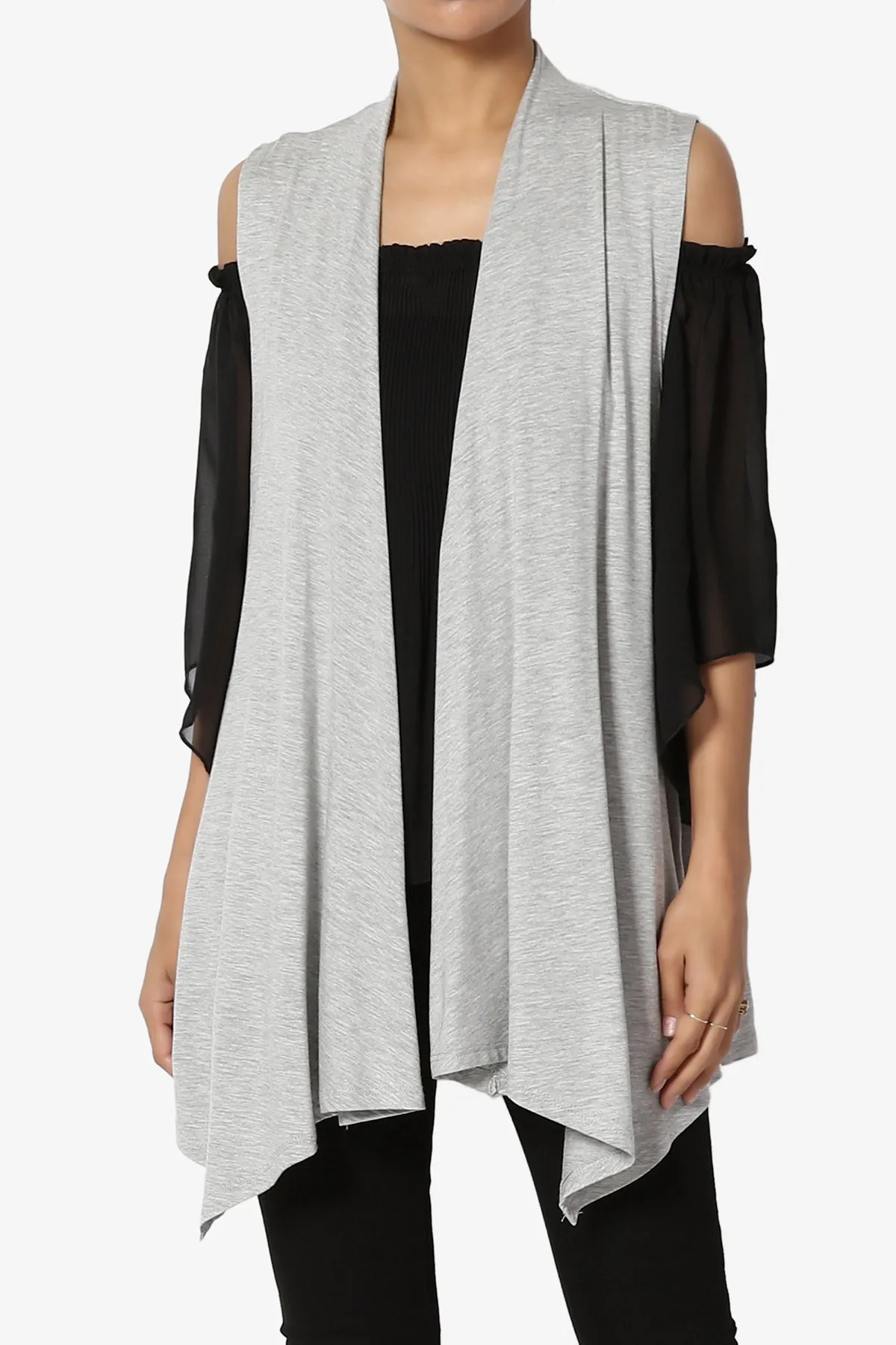 Danna Draped Jersey Vest