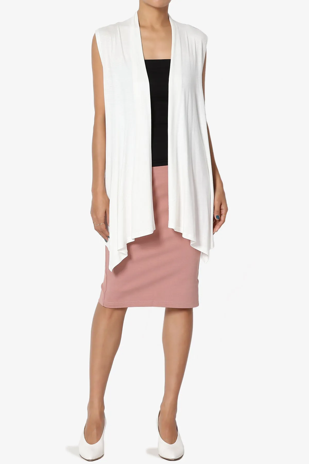 Danna Draped Jersey Vest