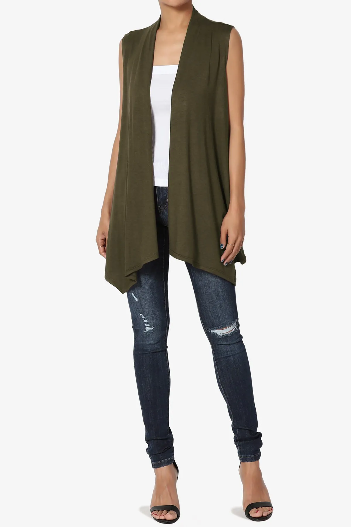 Danna Draped Jersey Vest