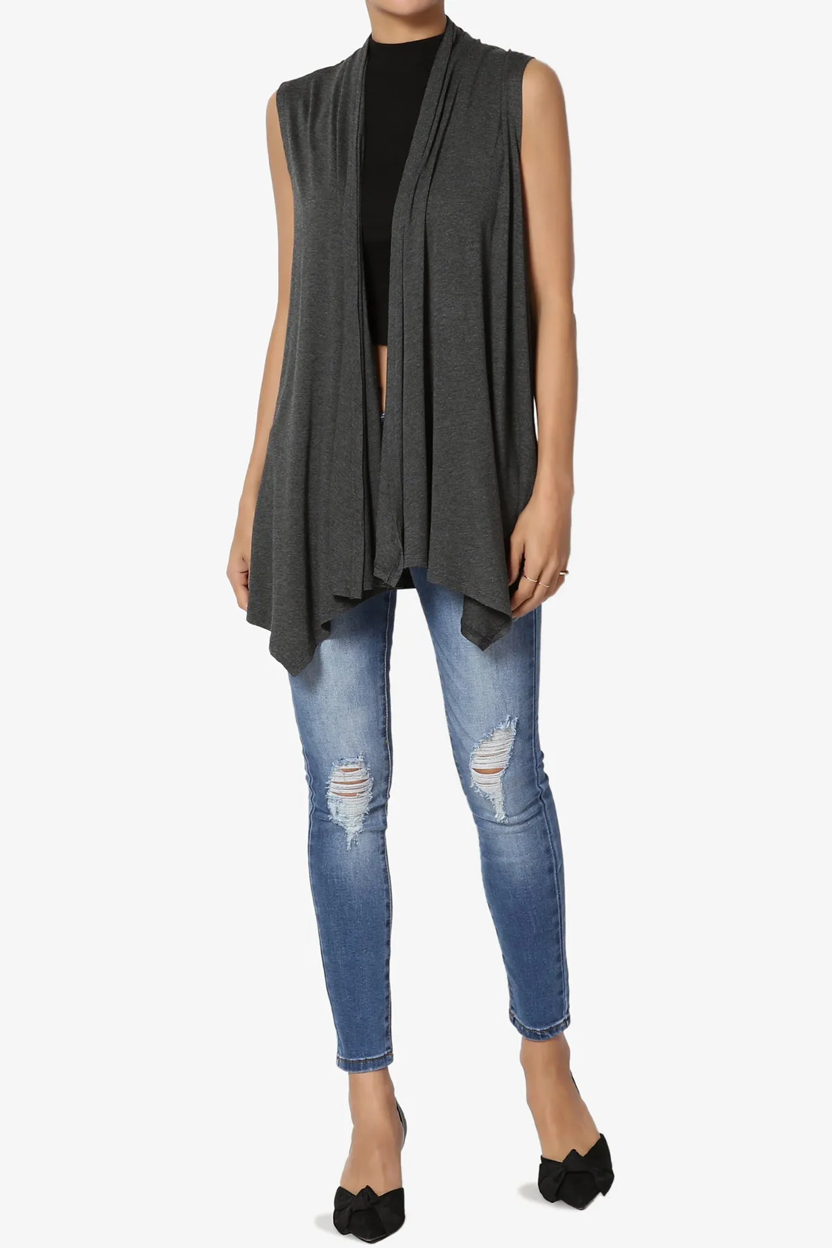 Danna Draped Jersey Vest