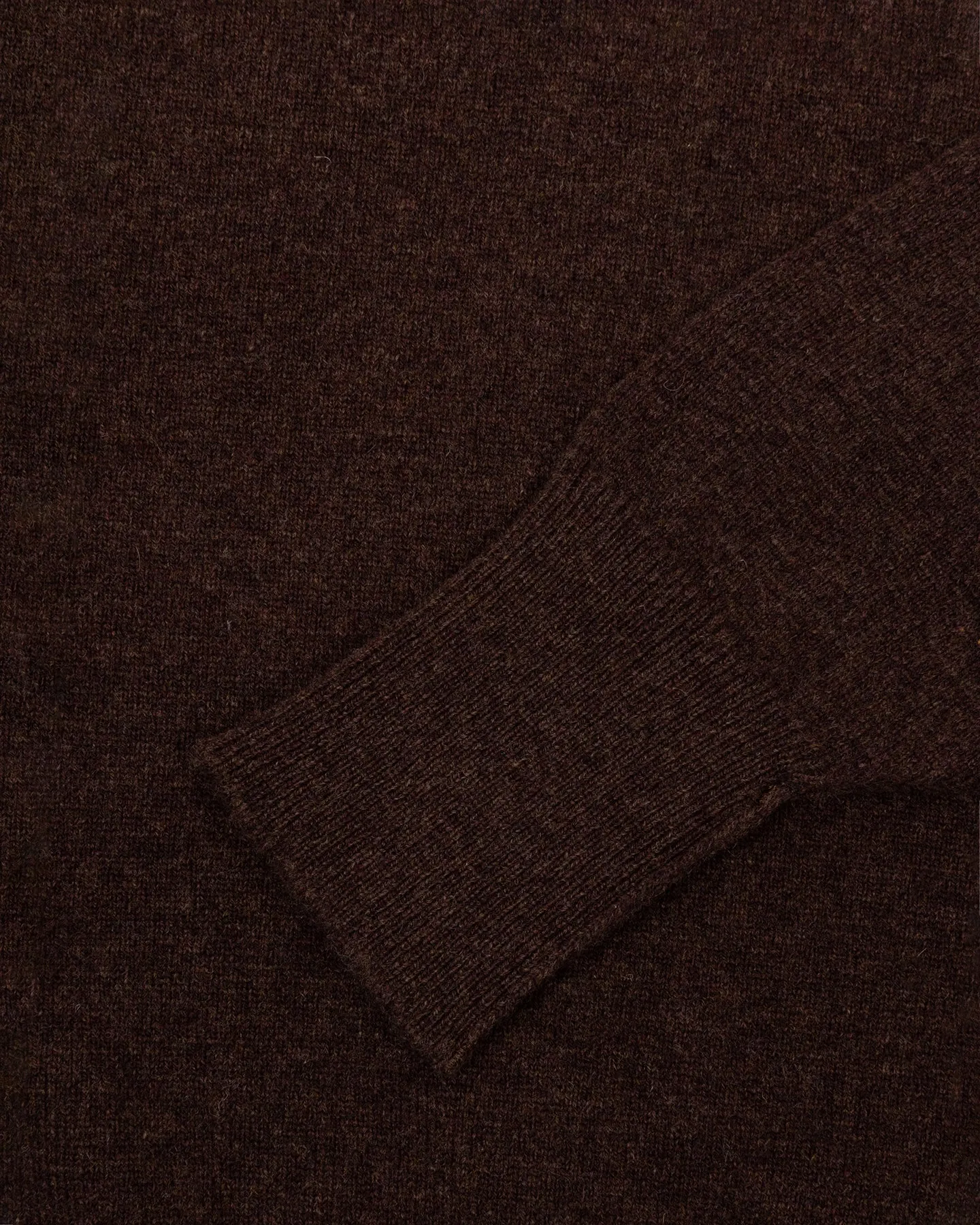 Dark Brown Lambswool Crew Neck