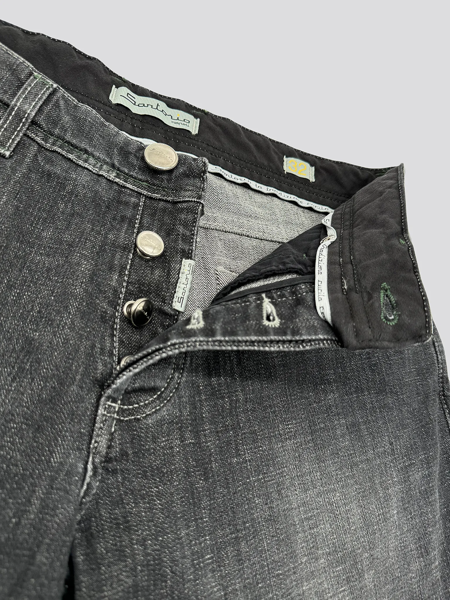 Dark Grey Cotton Jeans