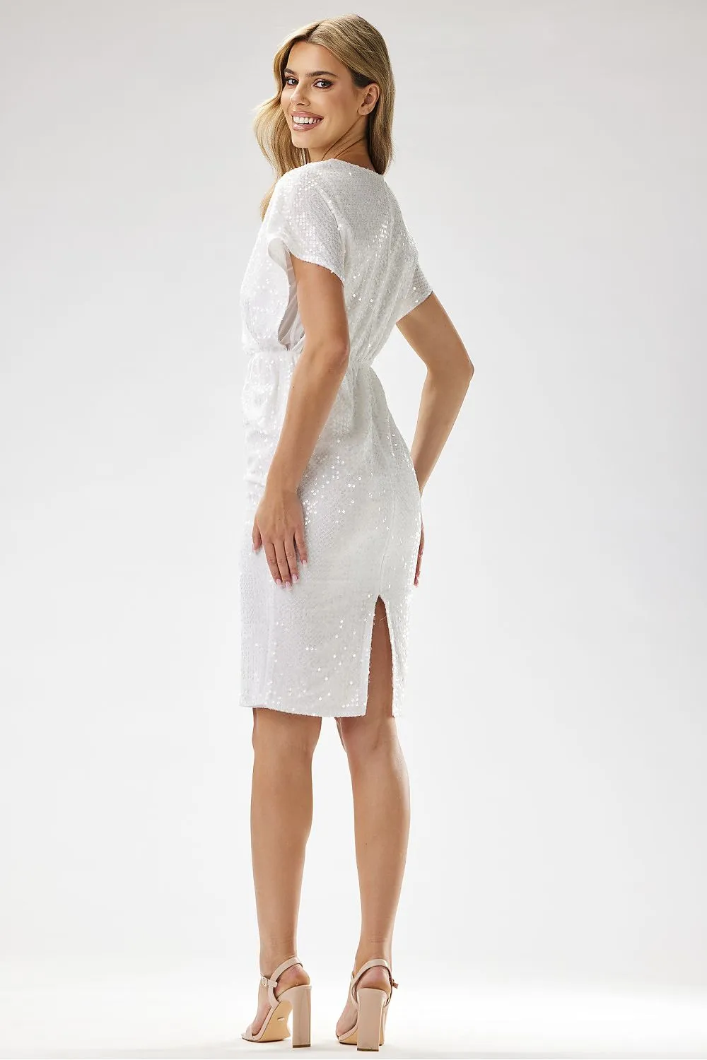Dazzling Sequin Fitted Midi Dress