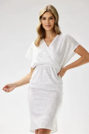 Dazzling Sequin Fitted Midi Dress