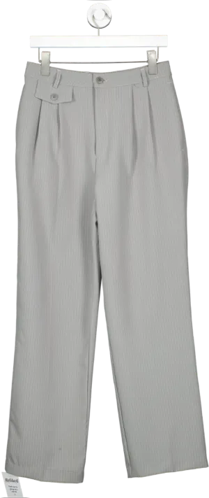 De Rococo Grey Tailored Pin Stripe Trousers UK M