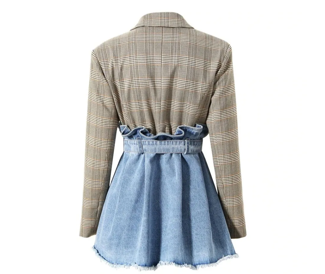 Denim Peplum Jacket