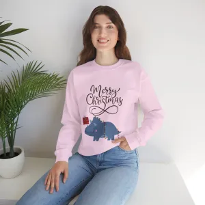 Dinosaur Merry Christmas Tree Unisex Heavy Blend™ Crewneck Sweatshirt