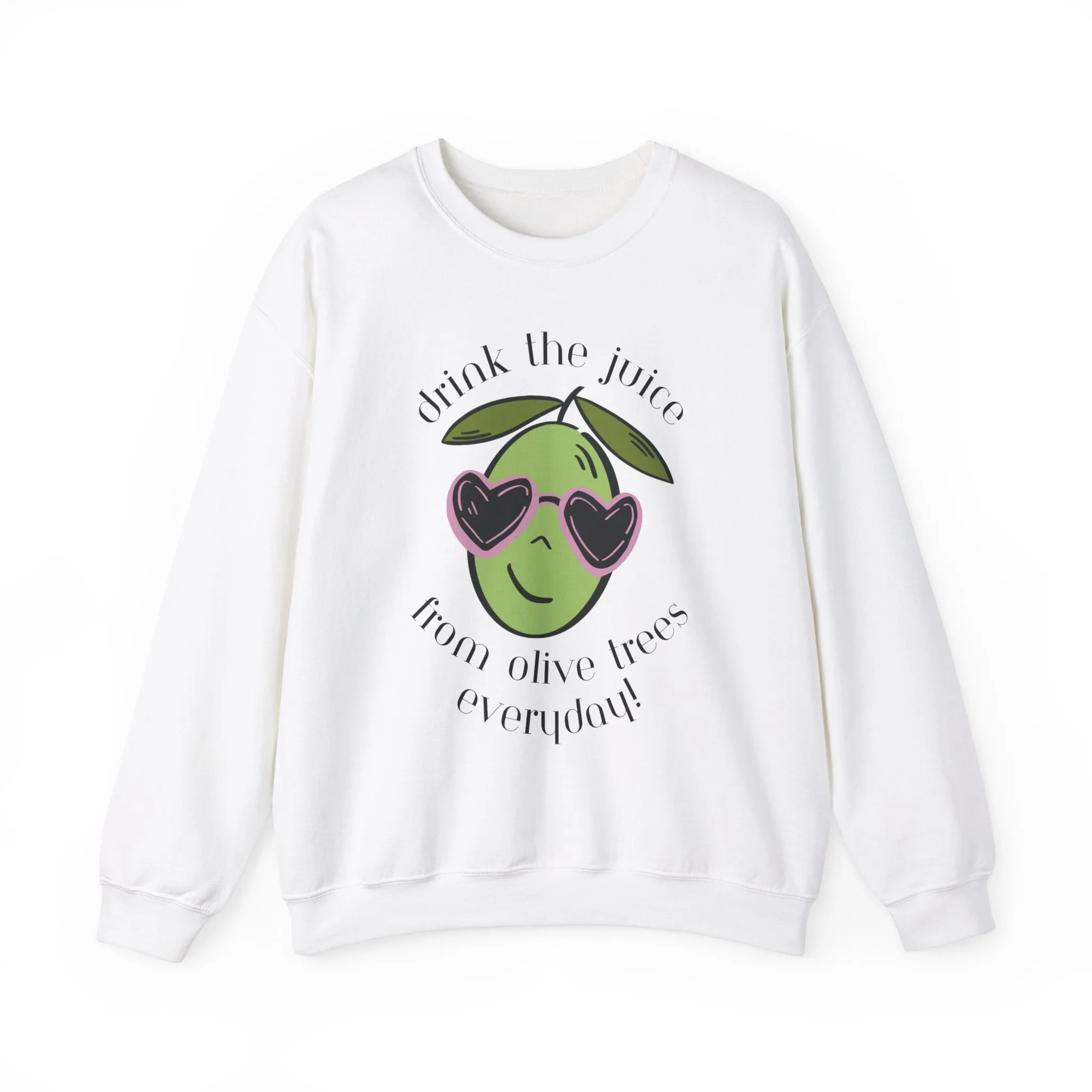 Drink an olive tree everyday / waterless beauty / olive tree / Unisex Heavy Blend™ Crewneck Sweatshirt