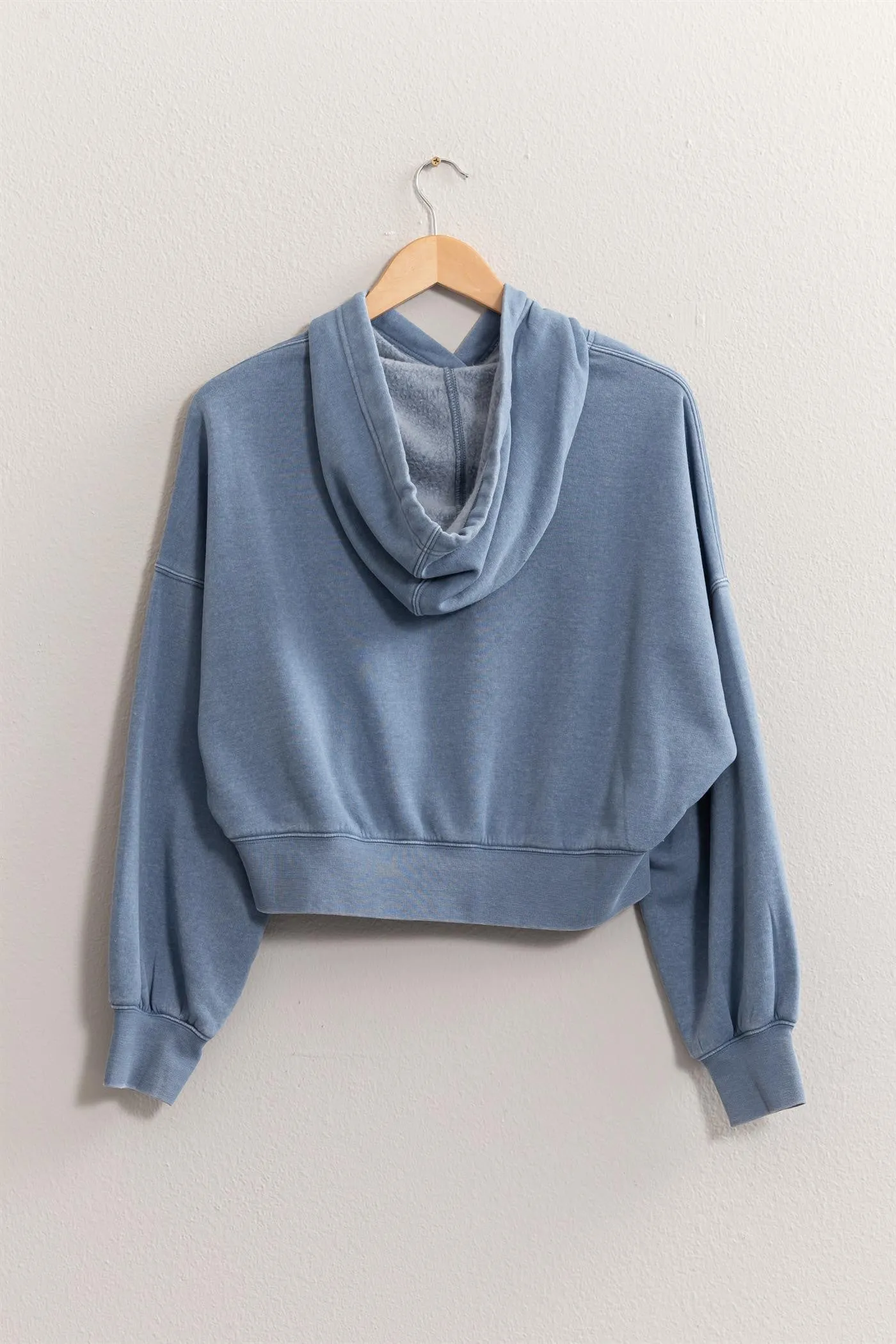 Dylan- Dropped Shoulder Cropped Hoodie