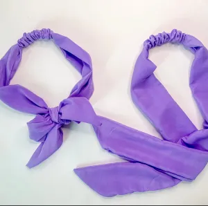 Elastic Tie Headband - Bright Lavender