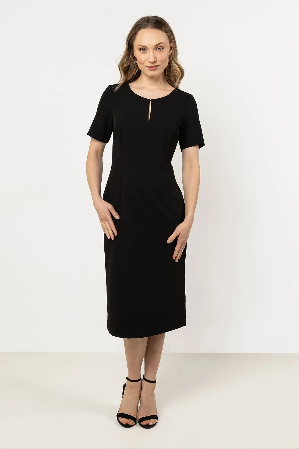 Elegant Boat Neck Fitted Dress