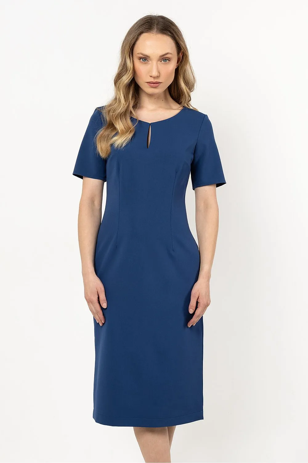 Elegant Boat Neck Fitted Dress