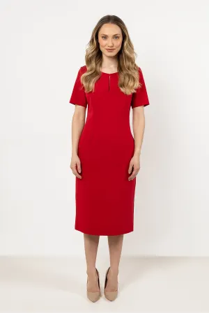 Elegant Boat Neck Fitted Dress