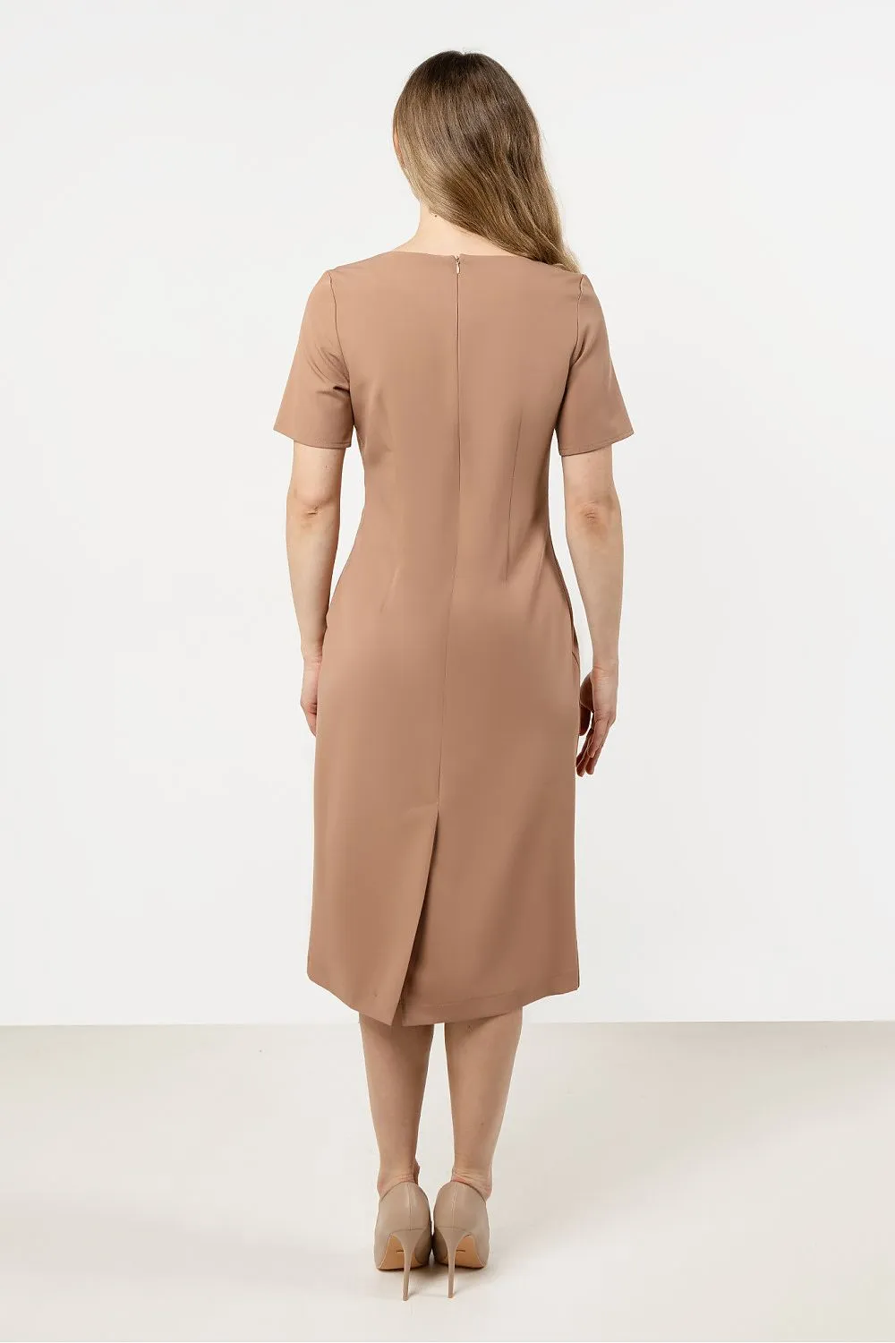 Elegant Boat Neck Fitted Dress