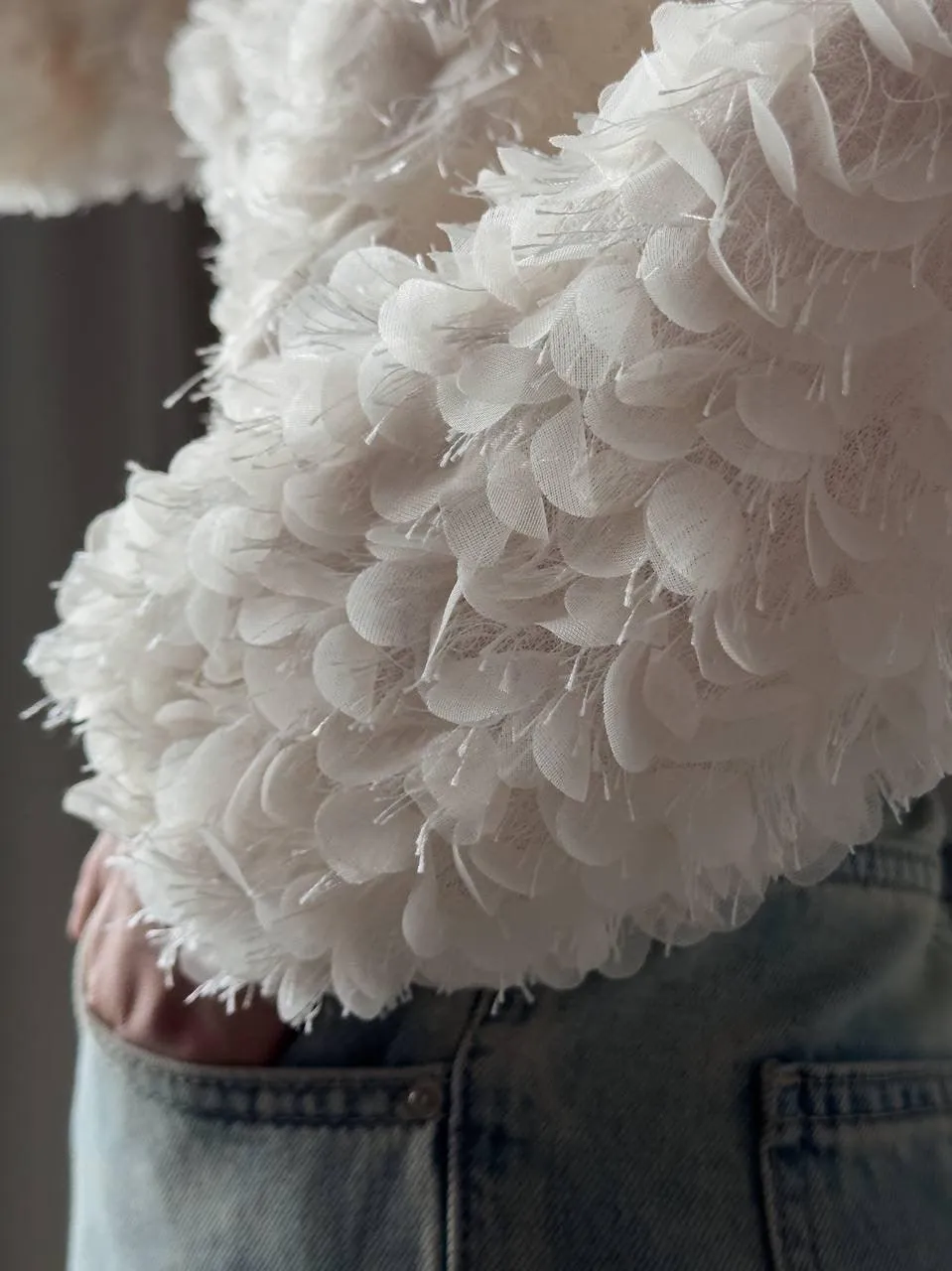 Elegant Fluffy Crop Jacket