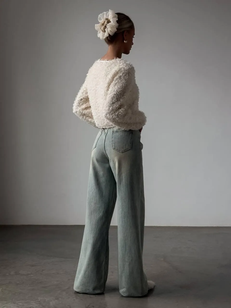 Elegant Fluffy Crop Jacket