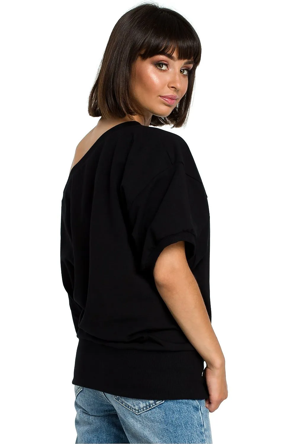 Elegant Oversized Ribbed Sweatshirt