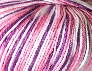 Ella Rae - Cozy Soft Prints - 23 Purple Pink White