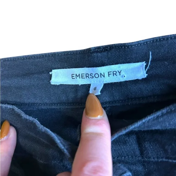 EMERSON FRY Magic Denim Eyeliner Black Zipper Jeans Size 6