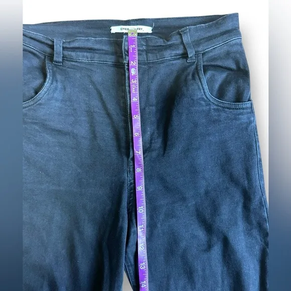 EMERSON FRY Magic Denim Eyeliner Black Zipper Jeans Size 6